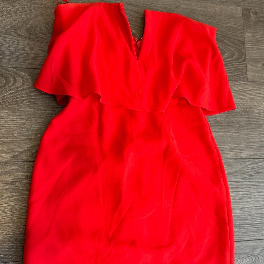 Red Strapless Mini Dress